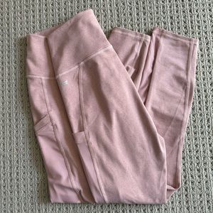 VGUC Fabletics Medium Pink Milk Heather High Rise Mesh Leggings